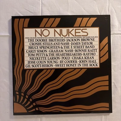 No Nukes 3 LP Asylum 1979 VG VG+ Vinyl White Label Promo CSN James Taylo - Image 1 of 4