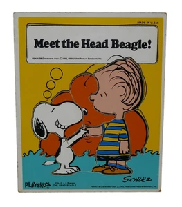 Playskool Peanuts Snoopy The Head Beagle Wooden Puzzle 230-15 - Picture 1 of 5