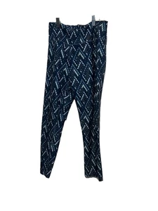 Nike Dri Fit Capri Leggings Blue Print Size Small - Picture 1 of 3