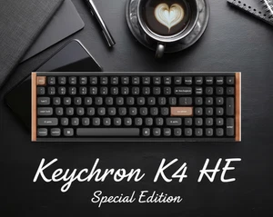 Keychron K4 HE Special Edition 96% Wireless RGB Mechanical Keyboard Wood - Picture 1 of 9