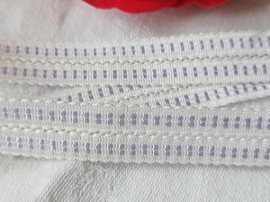 Vintage Ribbon Between Purple White Bias 5 Meters 1.6 Cm A5 - Picture 1 of 4