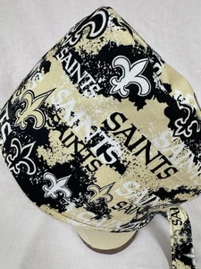 Men/Women Surgical Scrub Cap Lined New Orleans 100% Cotton Fabric - Picture 1 of 3