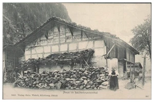 S5900/ Haus im Lauterbrunnenthal Schweiz AK ca.1900  - Picture 1 of 2