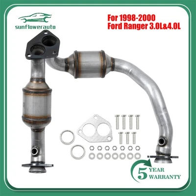Catalytic Converter Y Pipe For 1998 1999 2000 Ford Ranger Mazda B3000 3.0L 4.0L - Imagem 1 de 4