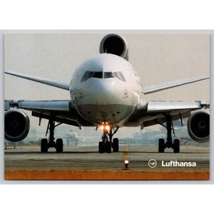 Lufthansa McDonnell Douglas DC 10-30 Front View Airline Issue Postcard - Picture 1 of 2