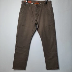Dockers Slim Tapered Khaki Pants Mens Size 34x32 (Fits 32x31) Brown Stretchy - Picture 1 of 16