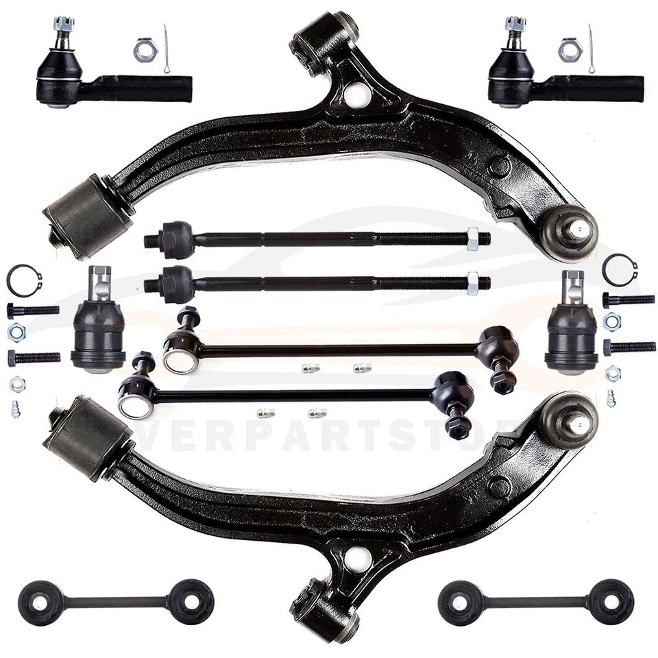 Kit de suspensión de rótulas de brazos de control delanteros de 12 piezas para Dodge Caravan 1996-2000 Foto 1 de 4