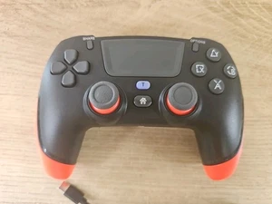 Wireless Game Controller for PS4 / PC / Android – Black Red DualShock Style Pad - Picture 1 of 7