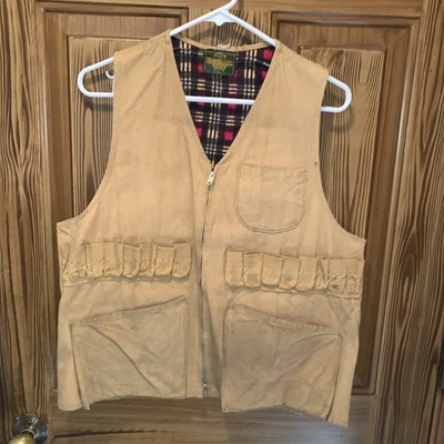 Vintage 1950s 1960s Saf-T-Bak Hunting Vest USA Made Altoona PA Water Repellent - Image 1 of 4