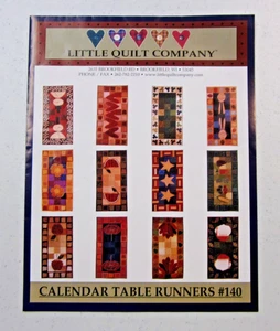Calendar Table Runners #140 Little Quilt Company 12 Designs Quilting Pattern - Picture 1 of 6
