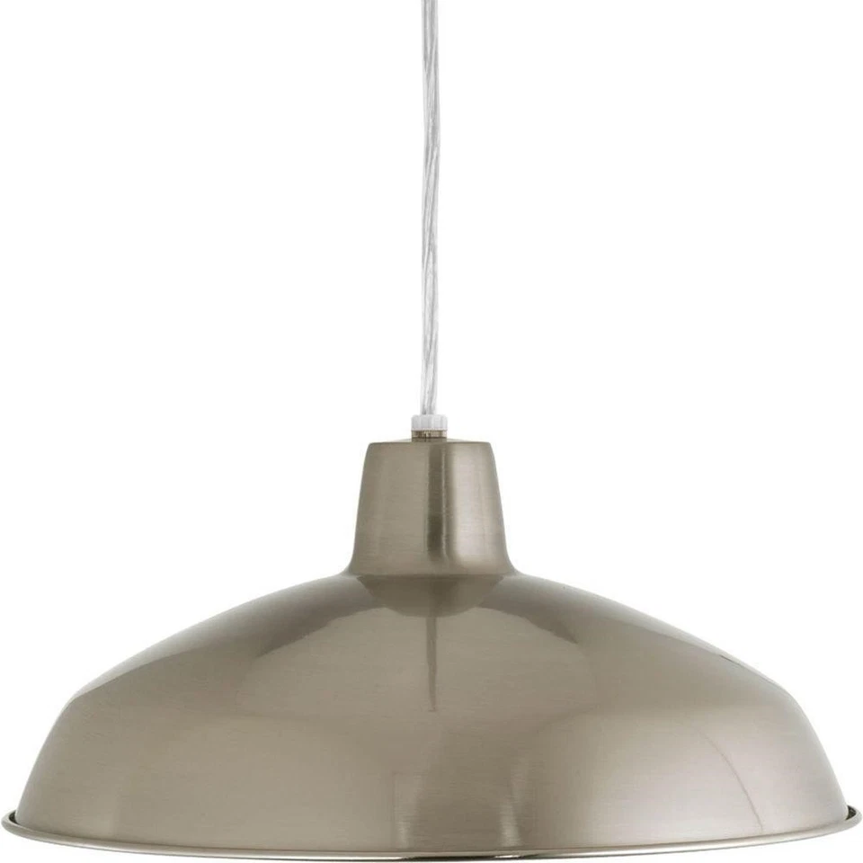 Progress Lighting P5094-09 Metal Shade Pendant Light Brushed Nickel