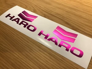 HARO BMX Bikes CUSTOM 2x Sticker Decal die cut vinyl Bike MTB DH VAN Camper UK - Picture 1 of 28
