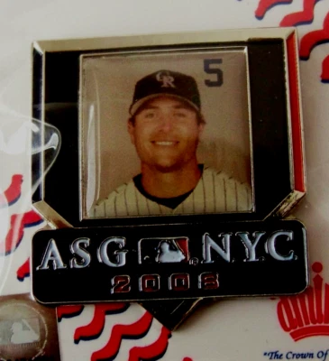 2008 AS All-Star Game pin Rockies Matt Holliday photo Colorado - Image 1 of 4