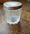 Antique/vintage GLASS VANITY JAR w/ Lid THINC HAND CREME