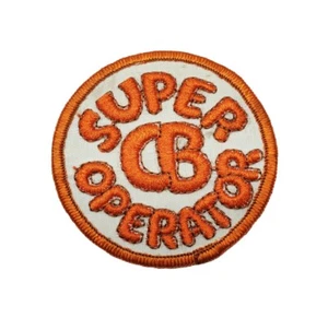 Vintage "Super CB Operator" Orange And White 3" Patch Badge - Picture 1 of 3