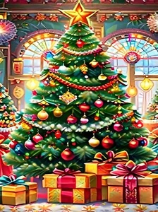 Christmas Tree Diamond Art Painting Kits for Adults- Christmas Diamond Painti... - Picture 1 of 7
