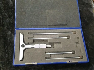 Micrómetro de profundidad Fowler 0-4"" 0,001"" en estuche 4"" base - Imagen 1 de 4