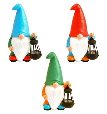 Garden Gnome With Solar Lantern Gonk Statue Yard Decorative Novelty Ornaments  - Image 1 of 2
