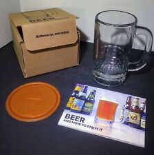 Owen & Fred Beer and How To Enjoy It Gift Set Glass Beer Mug With Coaster