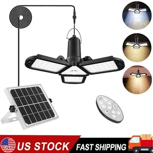 Solar Pendant Light Outdoor Indoor LED Solar Powered Motion Sensor Shed Light US - Picture 1 of 8