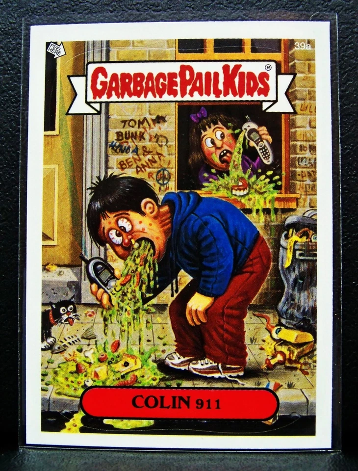 GPK 2003 All-New Series 1 #39a COLIN 911, LONG GREEN BAR Shadow ERROR Card, ANS1 - Image 1 of 3