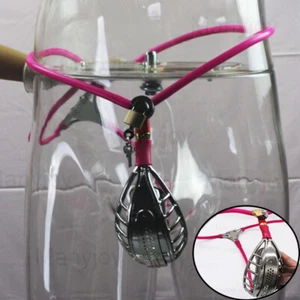 Male Invisible Chastity Belt Cage with Hole Bondage Stainless Steel Device BDSM - Photo 1/41