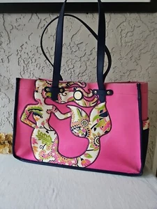 Spartina 449 Mermaid Sturdy Tote Beach Market Pink Blue Green Interior - Imagen 1 de 18