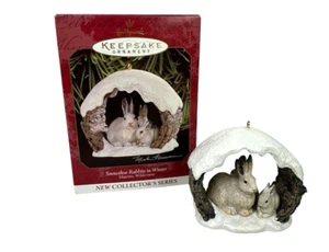 Hallmark Holiday Ornament "Schneeschuhhasen im Winter" 1997 Mark Newman - Bild 1 von 4