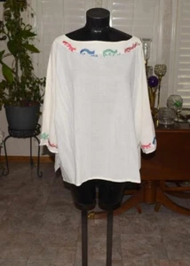 Ladies Cotton Top by Ensoie size Medium Shirt 3/4 Sleeves Exc Cond - Bild 1 von 7