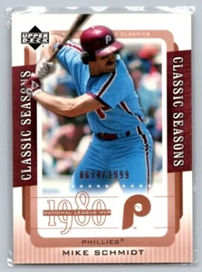 2005 Upper Deck Classics Classic Seasons #CS-MS Mike Schmidt #/1999 Phillies - Picture 1 of 2