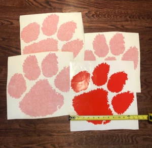 Clemson Tigers Vinyl decal Lot (Four) Huge 14 inch Closeout - Picture 1 of 3