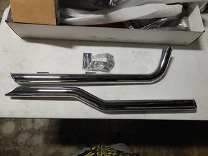 Hard Krome Double D Slip-On Muffler Set 86-99 FLST P/N: 84-2010 #2 - Picture 1 of 7