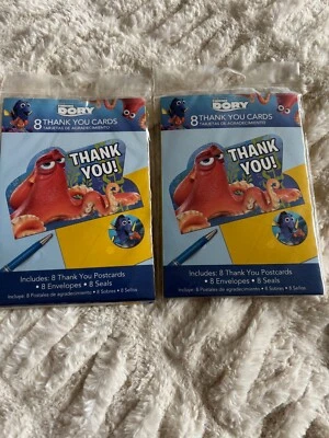 ЛОТ ИЗ 2 карточек Disney Finding Dory Thank You 8 штук каждая новые - Изображение 1 из 2