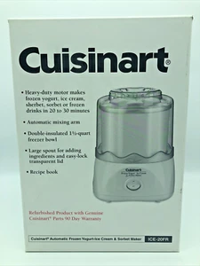 Cuisinart Ice-20 Automatic Frozen Yogurt-Ice Cream Sorbet Maker ICE-20FR Refurb - Picture 1 of 8