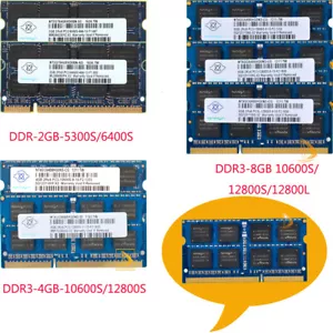 LOT Nanya 8GB 4GB 2GB DDR3/DDR2 12800L 12800S/10600S 6400S Laptop Memory RAM - Picture 1 of 17
