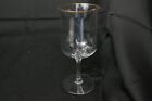 Lenox Crystal Intrigue Gold Water Goblet Clear Gold Trim 7 1/8" T ca 1975-1989