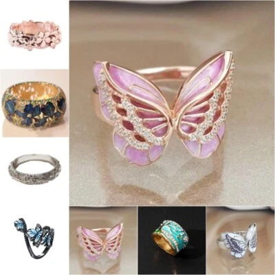 Elegante anillo de moda patrón tallado regalo amistad talla 6-13 Foto 1 de 4