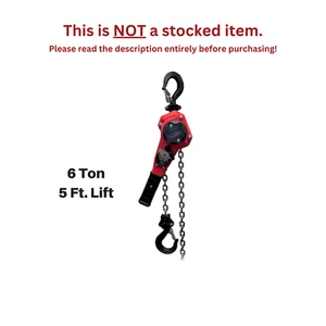 CMCO - POLIPASTO DE PALANCA DE TRINQUETE COFFING LSB-C - CAPACIDAD DE 6 TONELADAS - ELEVACIÓN DE 5 FT - Imagen 1 de 4