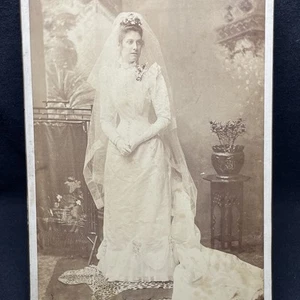 OVERSIZE CABINET - very large cabinet wedding photo of a beautiful young woman w - Picture 1 of 3