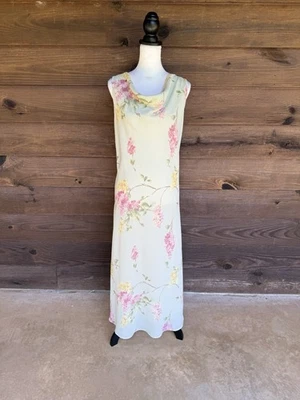 Платье макси Y2K Jessica Howard с цветочным рисунком и воротником-хомутом размер 10 - Изображение 1 из 4