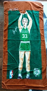 Vintage Larry Bird 1980s Super Stars Sports Towels Boston Celtics NBA - Picture 1 of 8