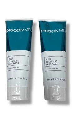 Proactiv MD глубокое очищение лица мытье для склонной к акне кожи 6 жидк. унций лот из 2 запечатанных - Изображение 1 из 4