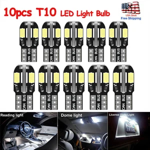 10 un. T10 194 168 Bombillas LED W5W Domo Licencia Marcador Lateral Lámparas 6500K Blanco - Imagen 1 de 13