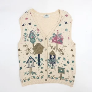 Cárdigan suéter chaleco vintage Northern Reflections Bird House talla XL - Imagen 1 de 3