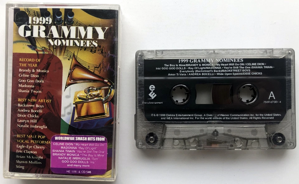 1999 Grammy Nominees: Mainstream by Various Artists (Cassette Tape, 1999) VGC - Image 1 of 2