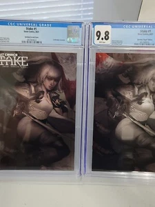 Stake #1 CGC 9.8 (Scout) - Dan Quintana Trade Dress and Virgin conjunto de 2 losas  - Imagen 1 de 3