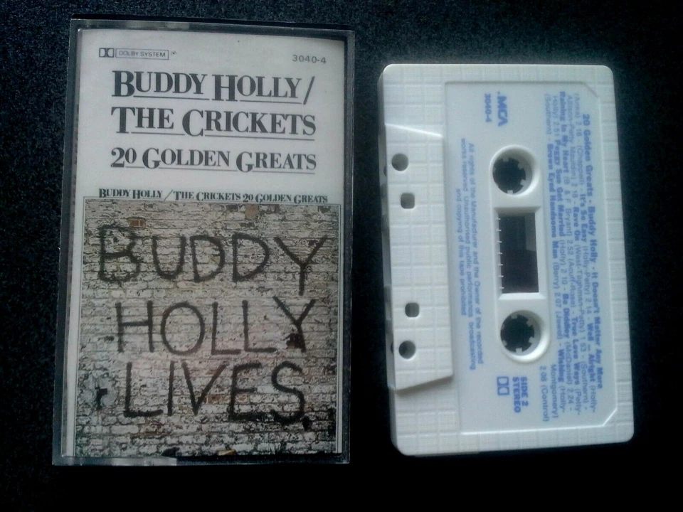 BUDDY HOLLY BUDDY HOLLY LIVES 20 GOLDEN GREATS  CASSETTE TAPE AUSTRALIA LIKE NEW - Image 1 of 1