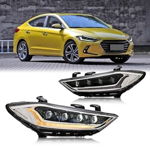 LED Headlights for Hyundai Elantra 2017 2018 Projector Front Lamps Pair Assembly - Bild 1 von 5