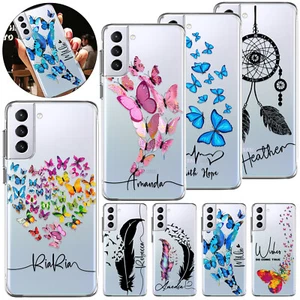 Hübsche personalisierte Handyhülle für Samsung Galaxy S23 S24 FE S25 durchsichtig TPU Cover - Bild 1 von 56