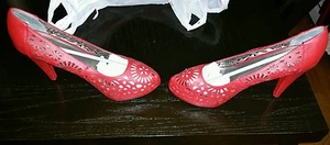 Andiamo red high heels shoe size 10 - Picture 1 of 7